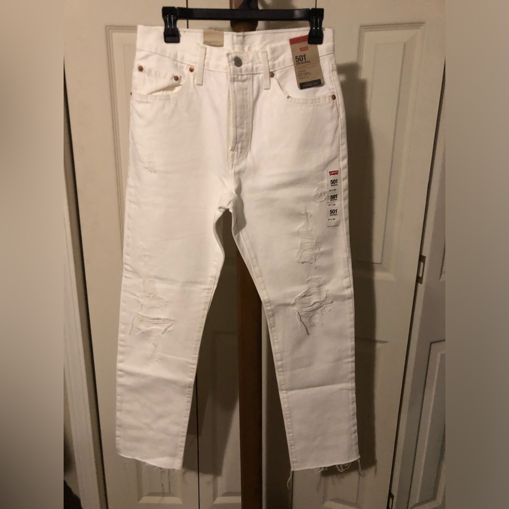 Levi's Women's Crisp White Straight Jeans